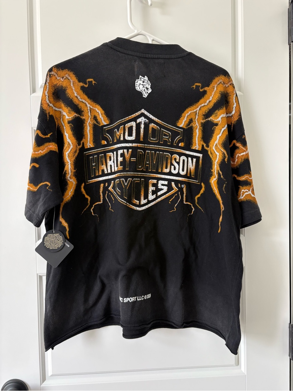 Darc Sport x Harley-Davidson Black Tee with Lightning Graphic (S)
